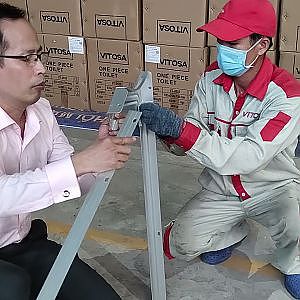 Phần 1: Lắp đặt phần khung chân giá đỡ máy nước nóng năng lượng mặt trời